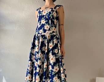Vintage 'Royal Creations'-jurk met bloemenprint / medium