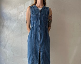 Abito in denim con cerniera "Kalifornia" anni '90 / Medio