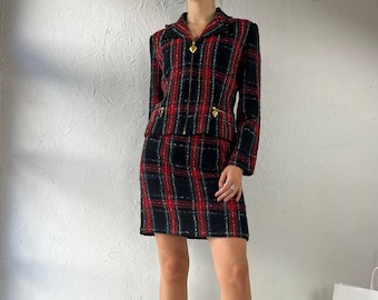 Y2k 'Cynthia Howie' Plaid Skirt Blazer Set / Small
