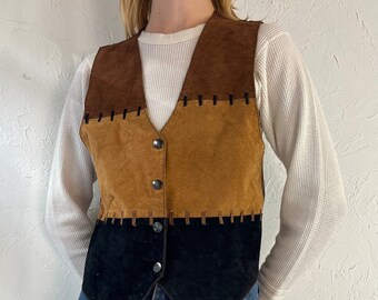 Y2k 'Learsi' Lightweight Suede Vest / Medium