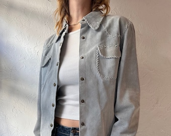Y2k &#39;June&#39; Blaue Wildlederjacke / S
