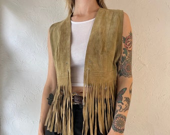 70s 'Bagatelle' Suede Fringe Vest / Small