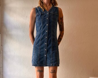 Y2k 'Gap' Denim Mini Dress / Small