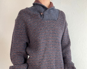 Vintage 'Pendleton' Two Tone Wool Pullover Sweater / XL