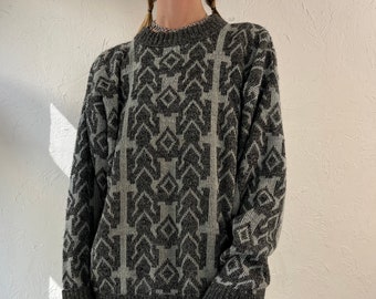 90s 'Le Tigre' Acrylic Knit Pullover Sweater / XL