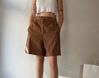 Y2k 'Liz Sport' Plaid Corduroy Shorts / Medium