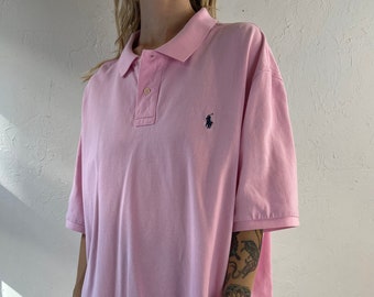 Y2K 'Ralph Lauren' Pink Polo Shirt / XXL