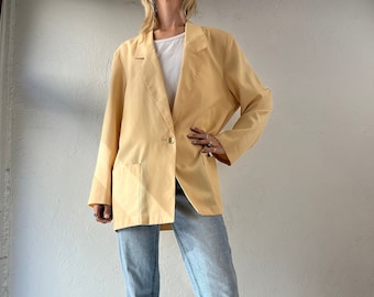 90s 'Sag Harbor' Yellow Blazer Jacket / Large