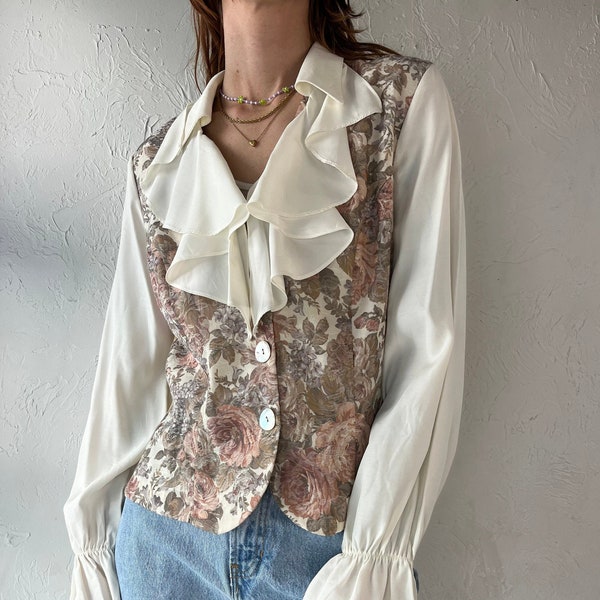 White Ruffle Blouse - Etsy