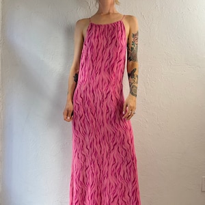 Y2k 'Cynthia Howie Maggy' Pink Zebra Dress / 6