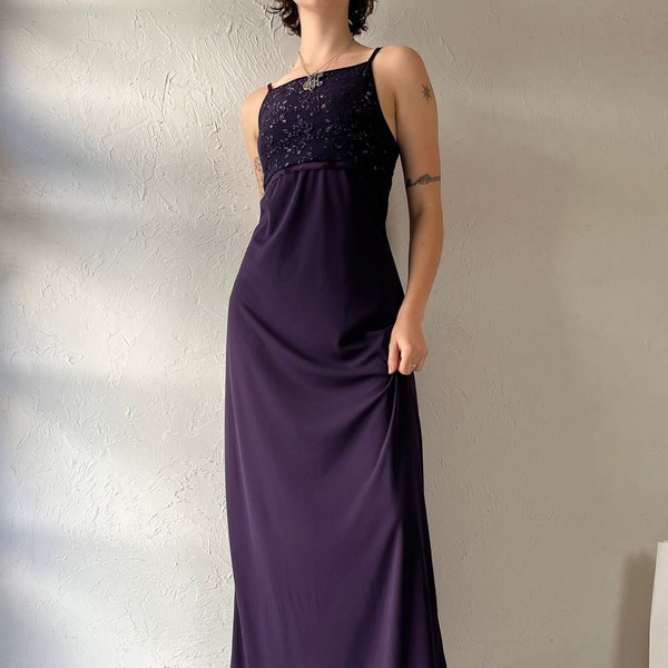 90s 'Byer Too' Purple Evening Dress / Medium