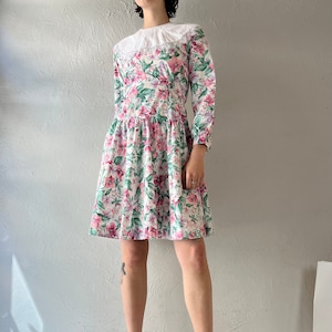 Vintage Handmade Floral Mini Dress / Small