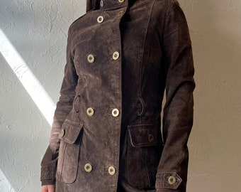 Veste bomber en cuir vert Le Chateau des annees 90 Grande Etsy Canada