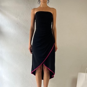 90s ‘Jessica’ Black Strapless Dress / Medium