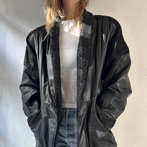 80s &#39;Pelle Studio&#39; Black Leather Jacket / Medium
