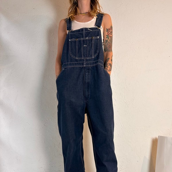 90s 'Roebuck' Denim Overalls / Large