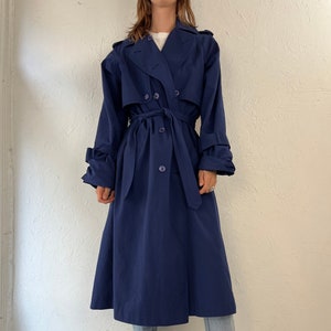 Y2K 'collection Elegante' Blue Classic Trench Coat / - Etsy