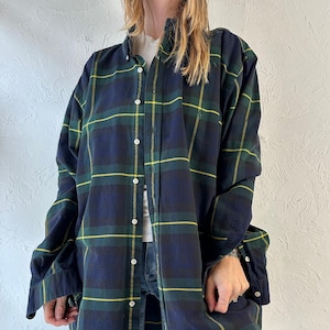 Y2K ‘Ralph Lauren’ Green Plaid Button Up Shirt / XL