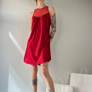 Red slip dress short 2025