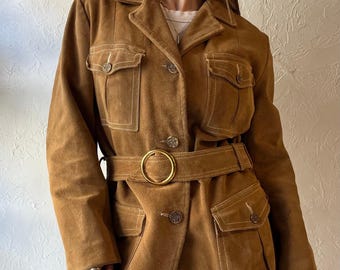 70s 'victoria Leather' Suede Leather Jacket / Medium - Etsy Canada