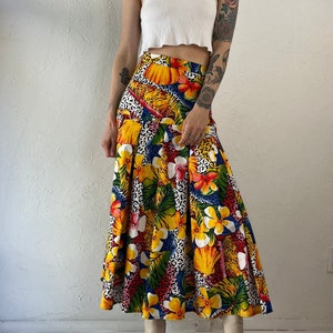 90s Abstract Print Maxi Skirt / Ms Frizzle Skirt / Small