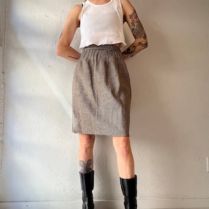 80er &#39;Summa&#39; Tweed Midi Rock / Wolle