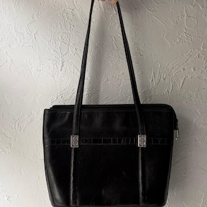 Vintage 'Brighton' Black Leather Bag