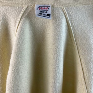 80s Pale Yellow Synthetic Knit Cardigan / Small image 4