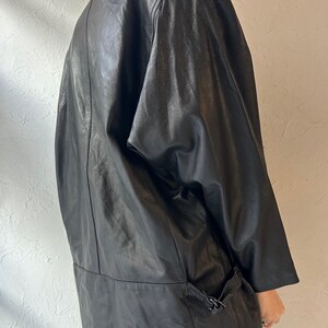 80s 'Southern Company' Black Leather Jacket / Medium