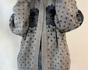 カーディガン LONDONFOG - London Fog Cardigan 90s 'london Fog' Gray Acrylic Knit Zip up Cardigan Sweater