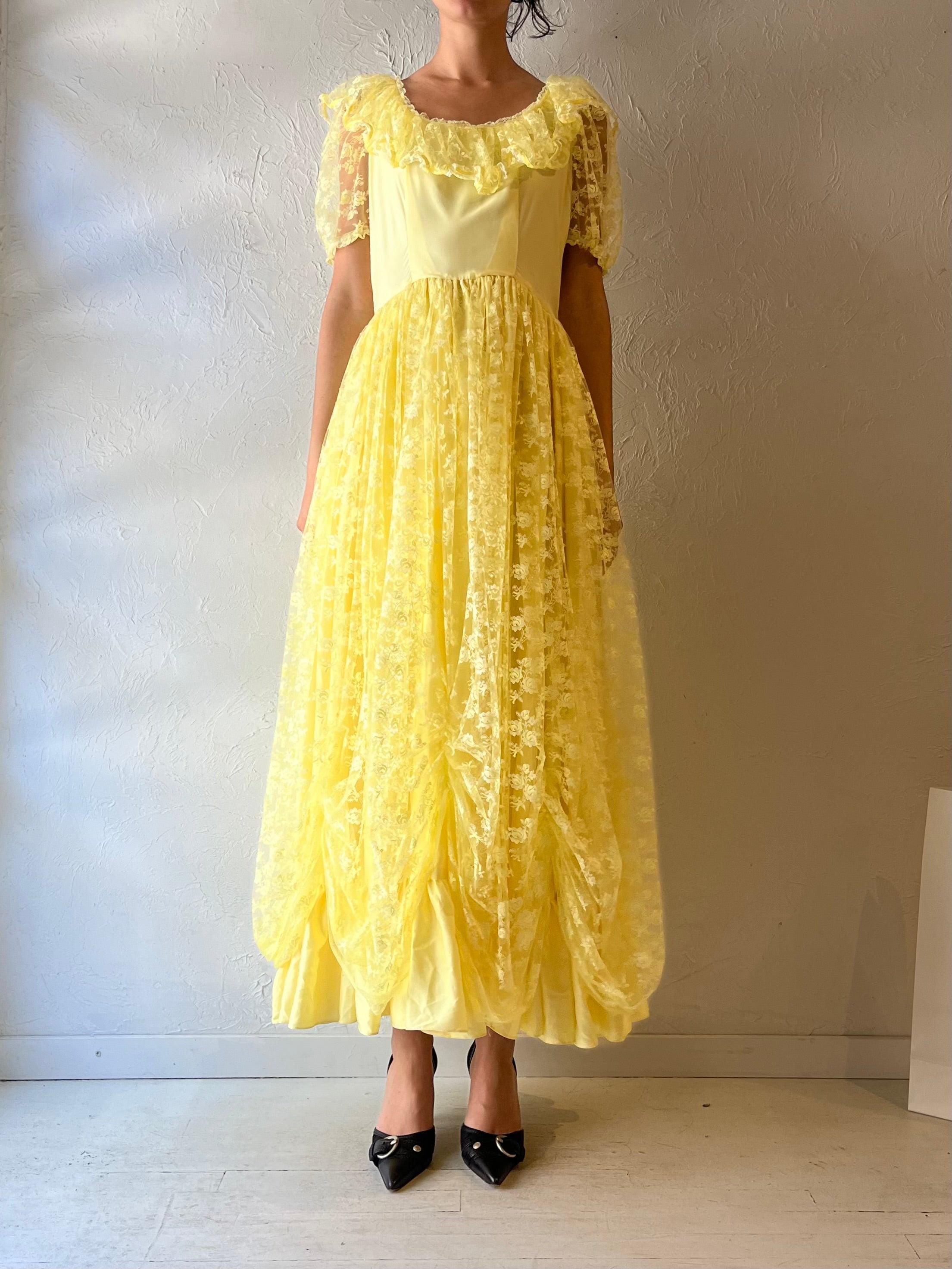Handmade Yellow Prom Dress / Medium