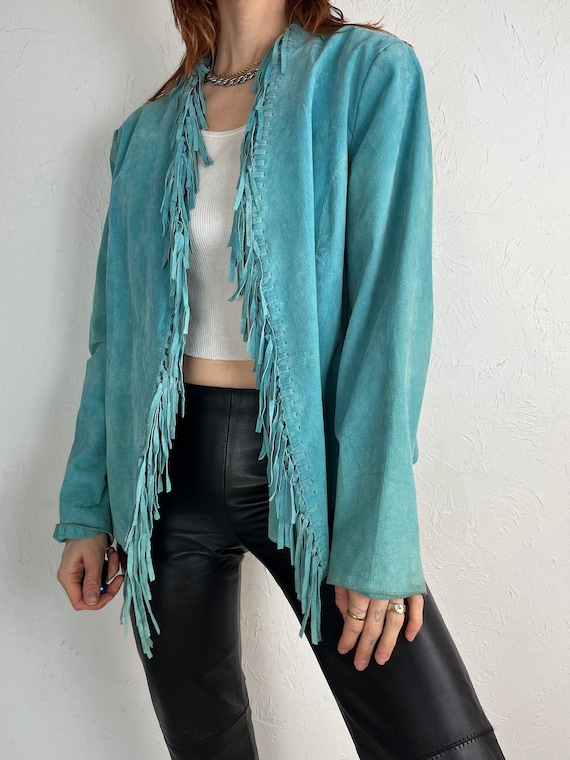 Baby blue suede jacket sale
