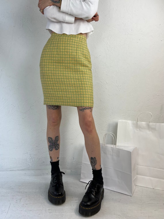 80s 90s 'Michel Rene' Pastel Tweed Mini Skirt / S… - image 2
