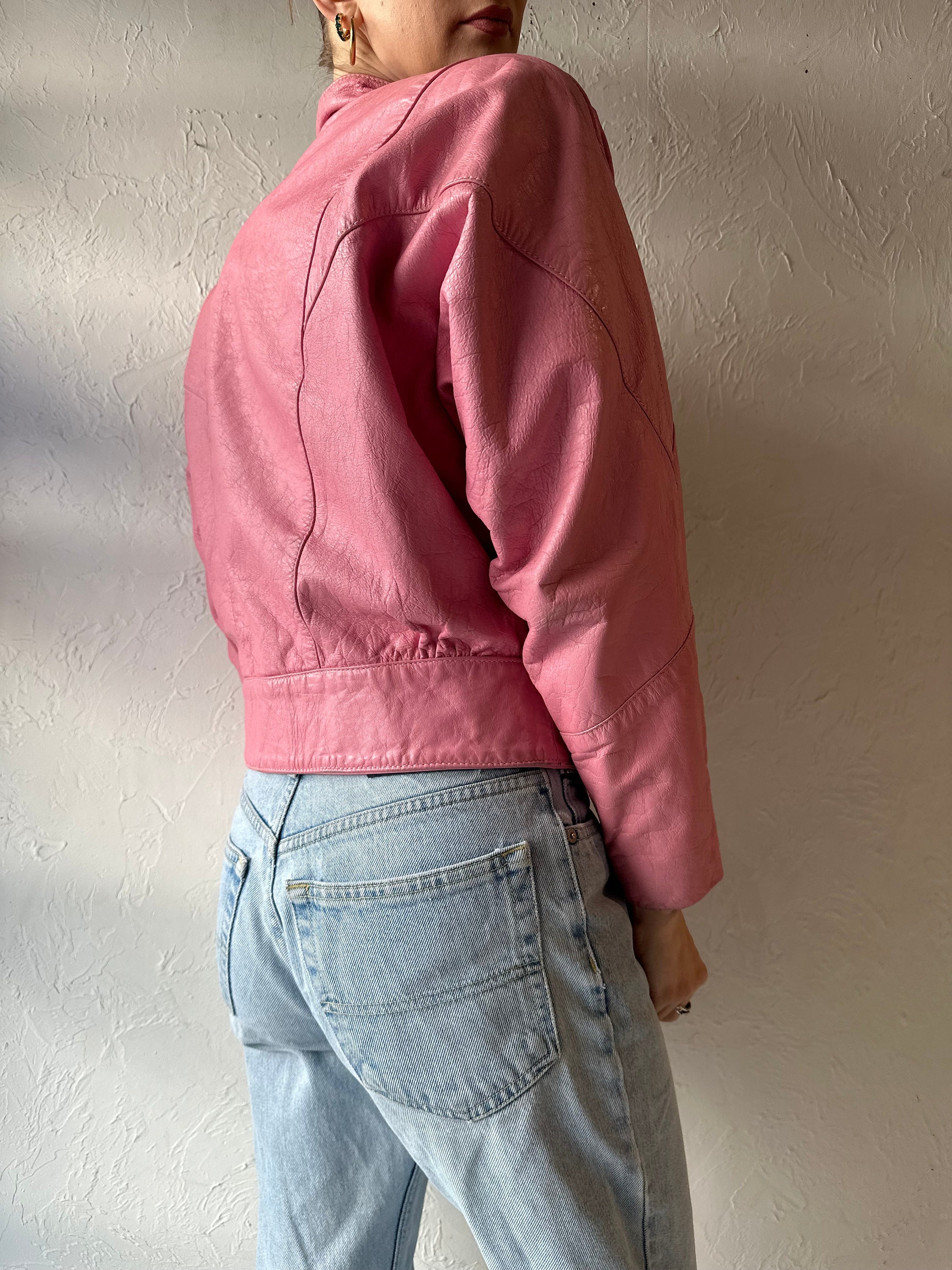 ジャケット・アウター 90s FRANCE-MADE Pink RAM Leather JKT 90s FRANCE-MADE Pink RAM Leather JKT
