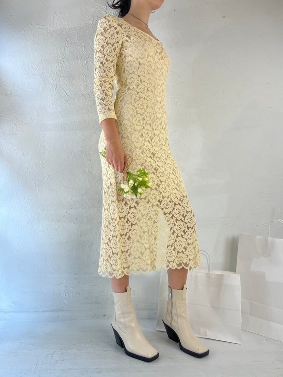 chinese dress ladies Belted Ivory Cotton Lace Midi Dress - Strapless Dresses main image 1