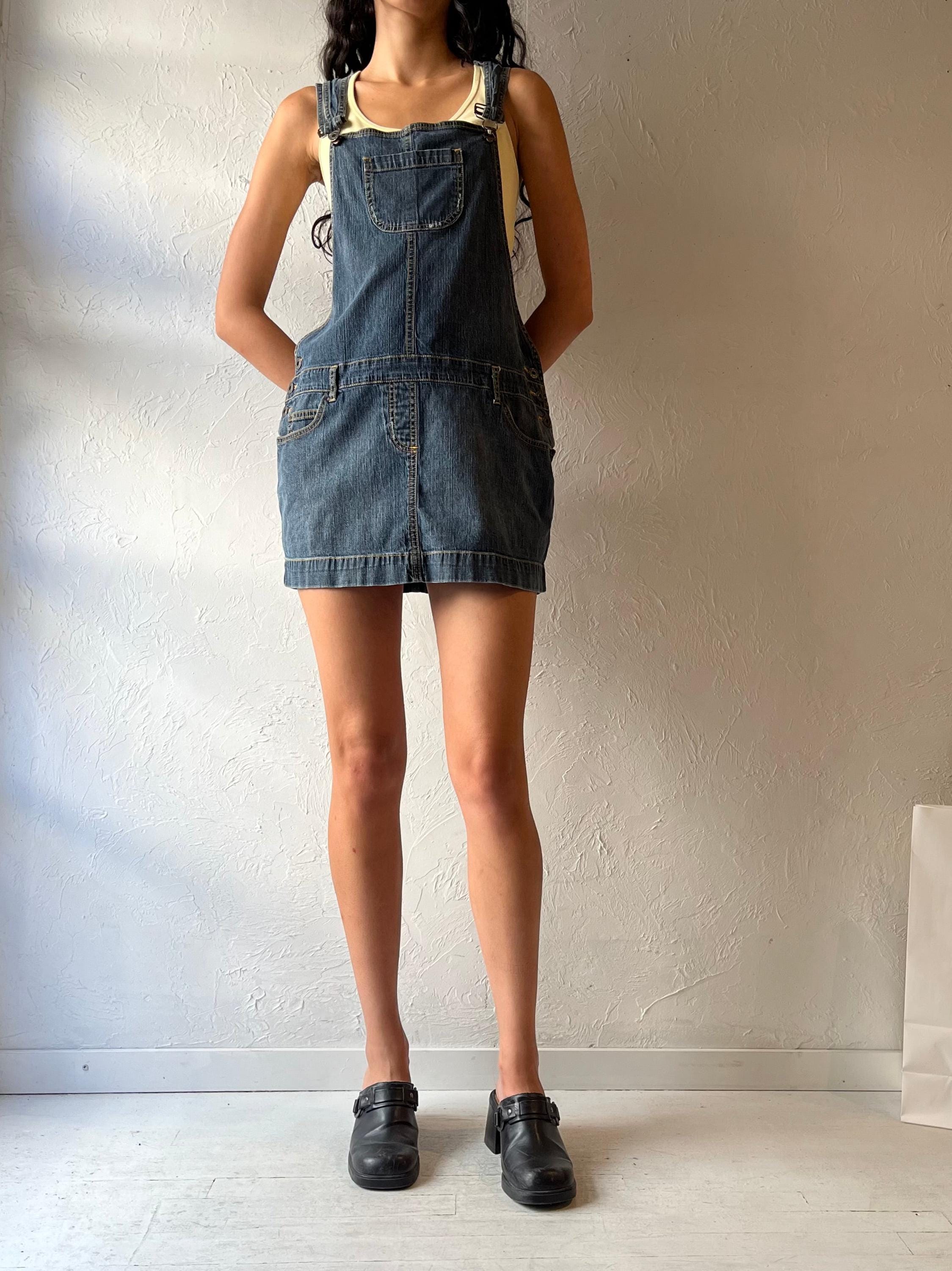 Denim Overall Mini Dress - Etsy Denim Overall Mini Dress - Etsy