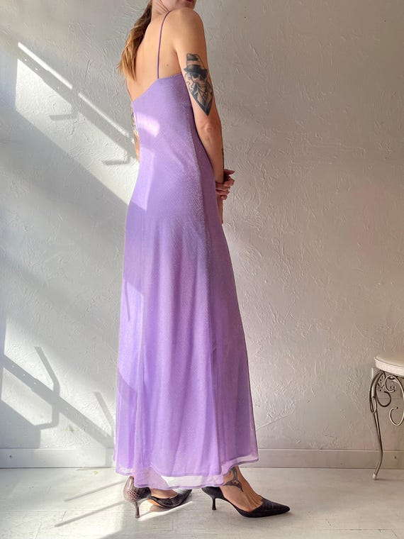 smart purple dress 90s 'be Smart' Formal Purple Maxi Prom Dress / Small