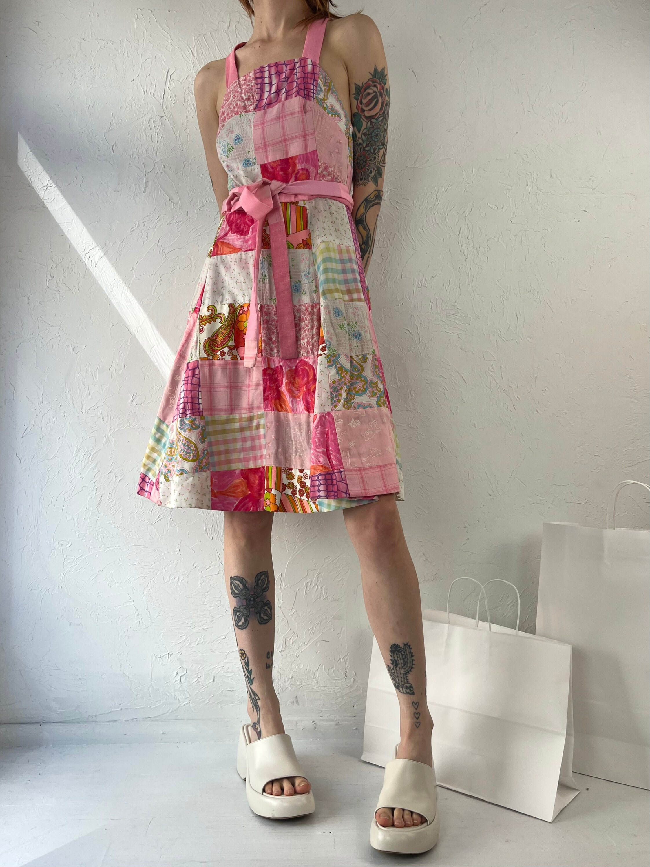 新品　FISH&KIDS PATCHWORK DRESS 6-7y Patchwork Dress by Fish & Kids - Last One In Stock - 8-9