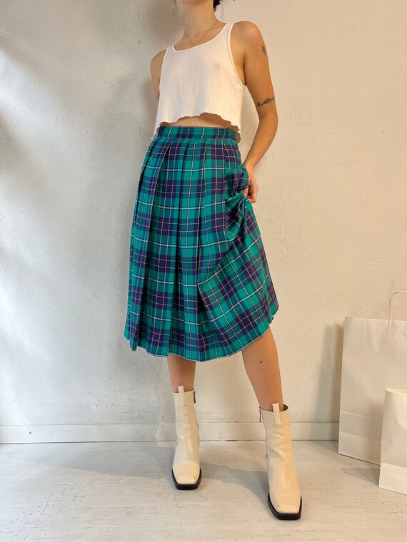 Plaid pleated skirt 80 discount