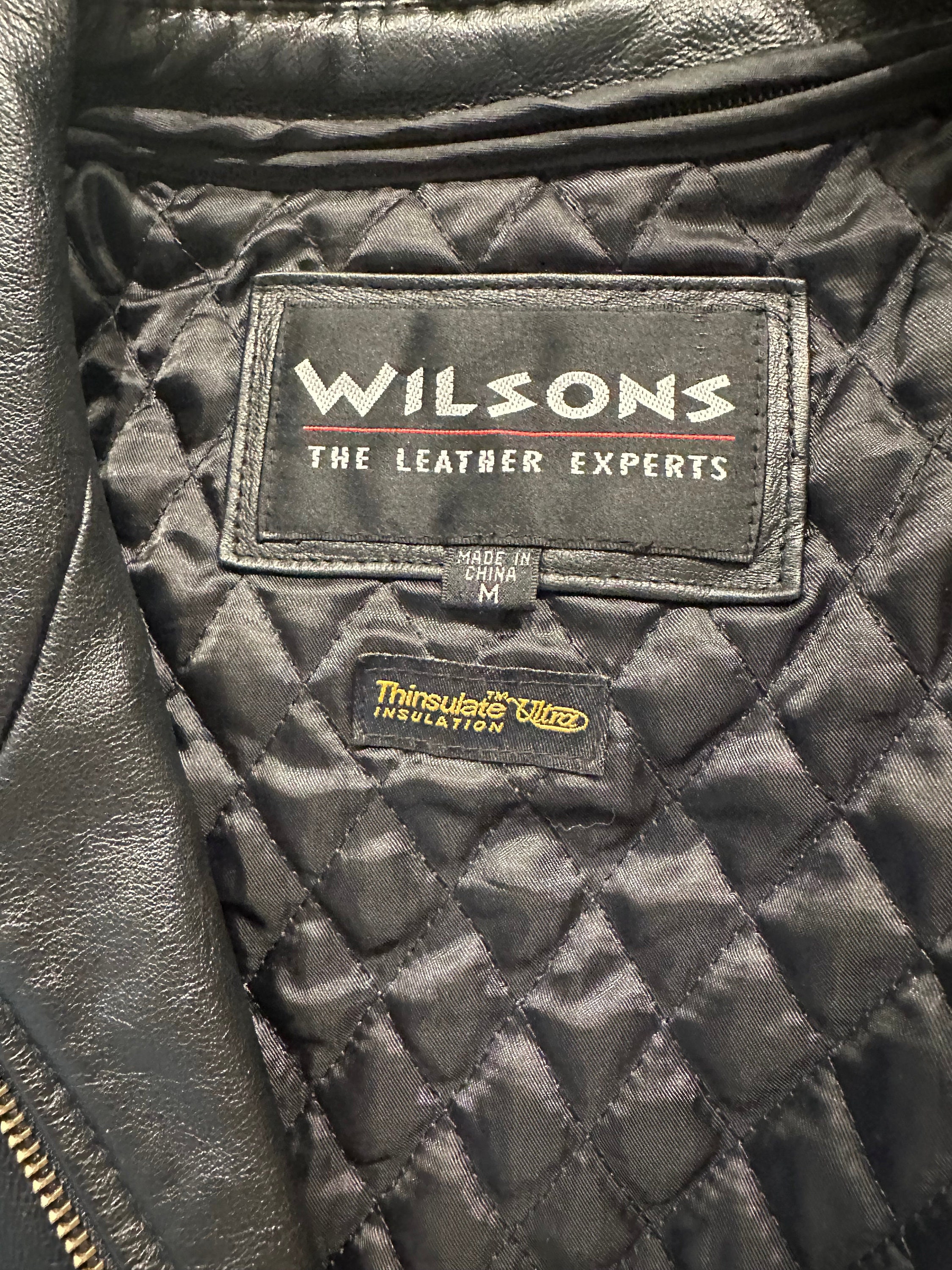 Vintage 'wilsons' Black Leather Jacket / Medium - Etsy