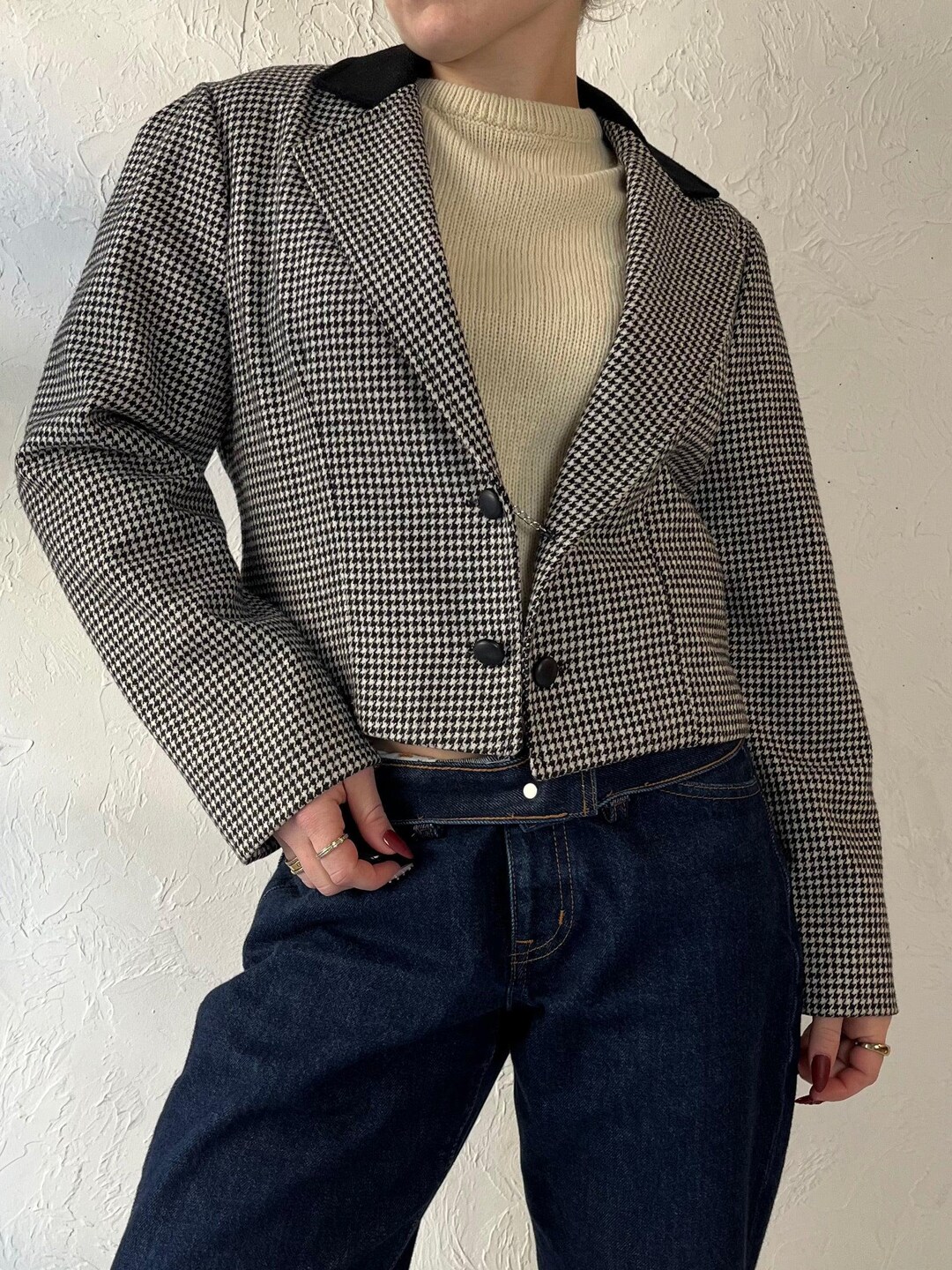ジャケット・アウター 90sC.P.COMPANY HerringboneTailoredJacket 90s 'lana Lee' Cropped Herringbone Blazer Jacket / Small - Etsy