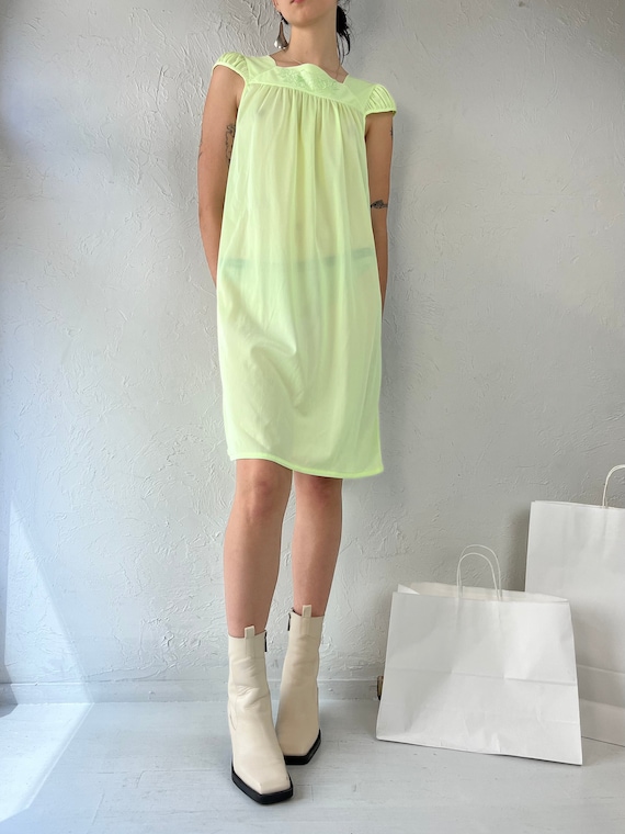 Buy 90s Lime Green Sheer Mesh Mini Dress / Small Online in India - Etsy