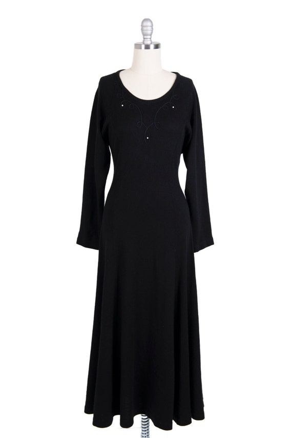 long flared maxi dress