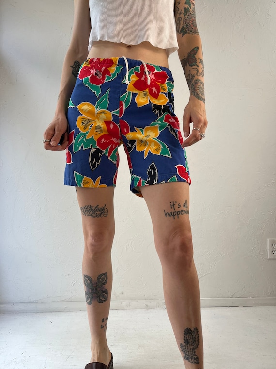 80s 'Surf Line Hawaii' Original JAMS Jams World Floral Print Board