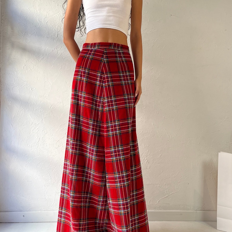 Plaid Damsel Maxi Skirt