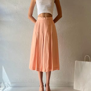 80s ‘Evan PICONE’ Pink Midi Skirt / Union Made / Small