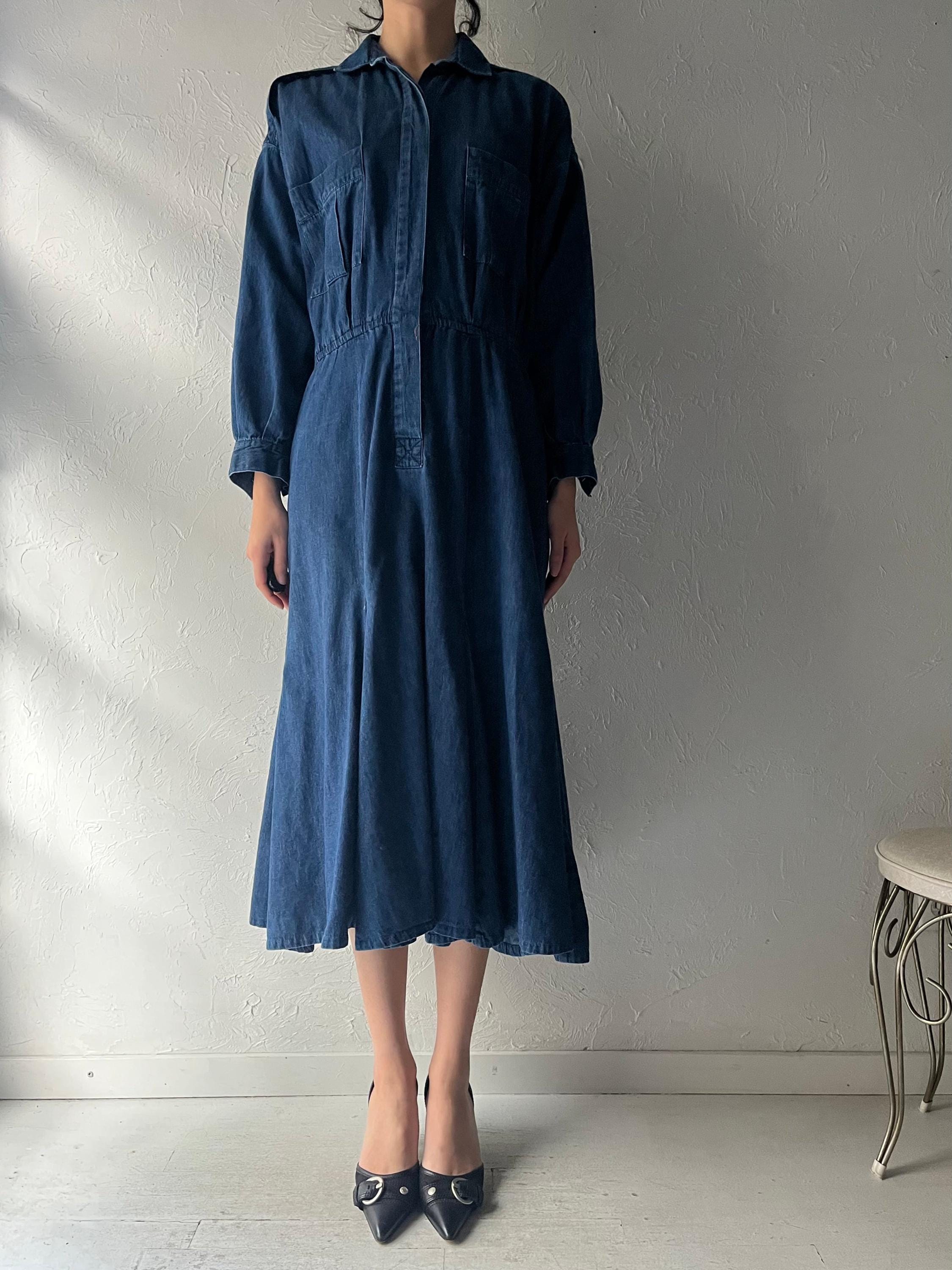 90s 'liz Claiborne' Denim Dress / Large - Etsy Israel