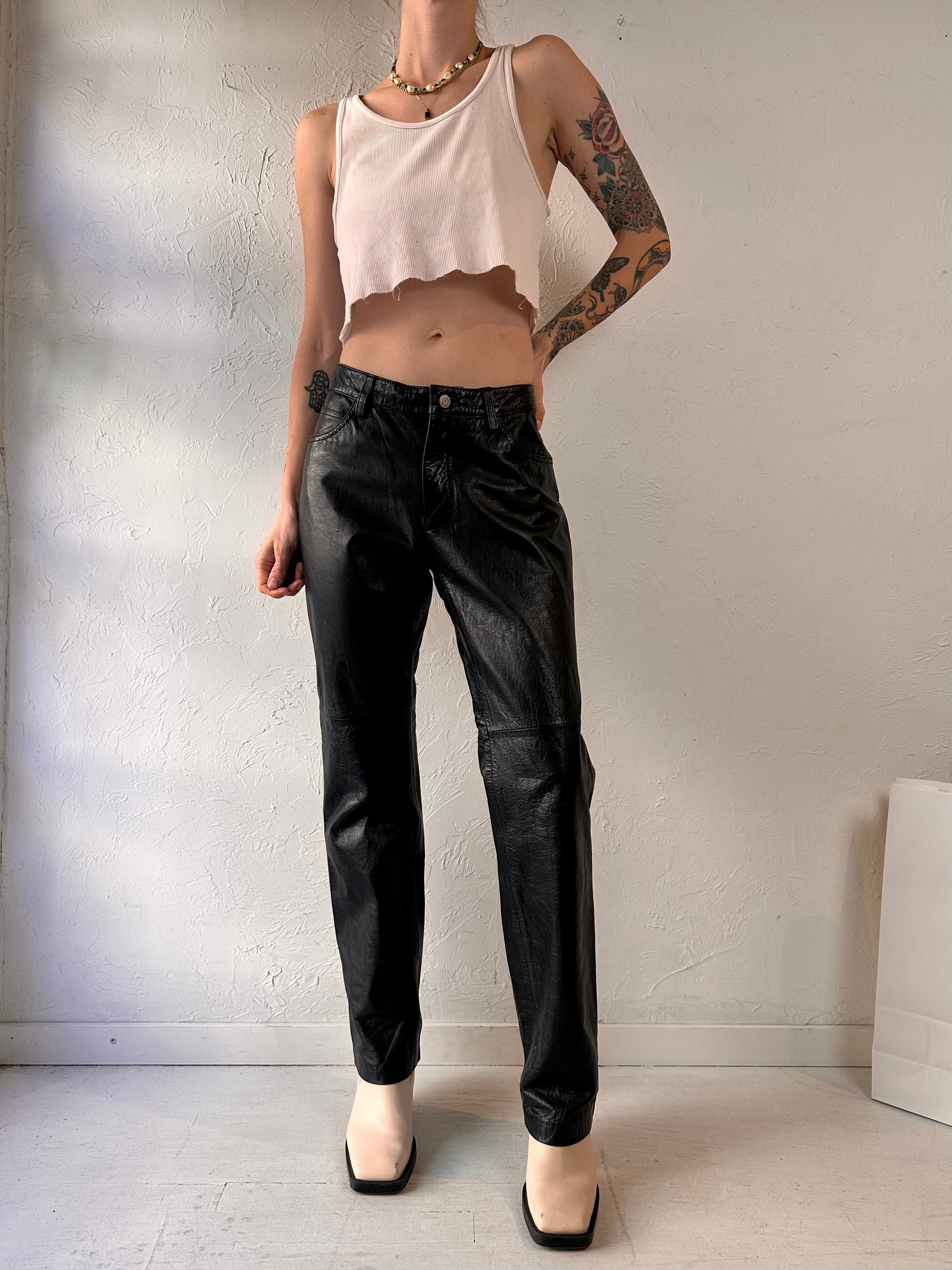 Vintage Gap Leather Pants - Etsy Vintage Gap Leather Pants - Etsy