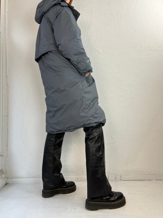 Y2K 'Genuine Down' Gray Puffer Jacket / Medium Gem