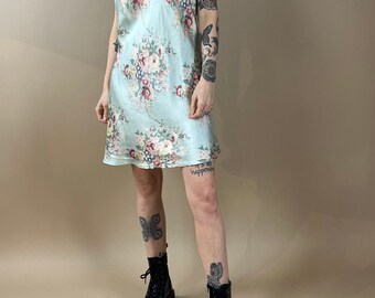 Slip Dress 80s Midi Dress Tank Dress Green Grunge Sleeveless Vintage 1980s Bohemian Retro Sheath Retro Plain Extra Large xl